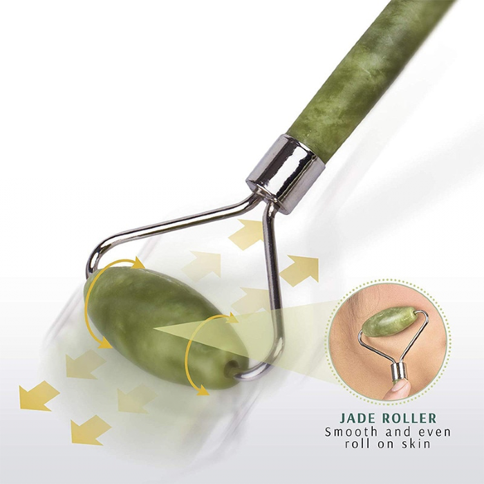Jade Roller Natural Facial Rejuvenation & Lymphatic Drainage Tool