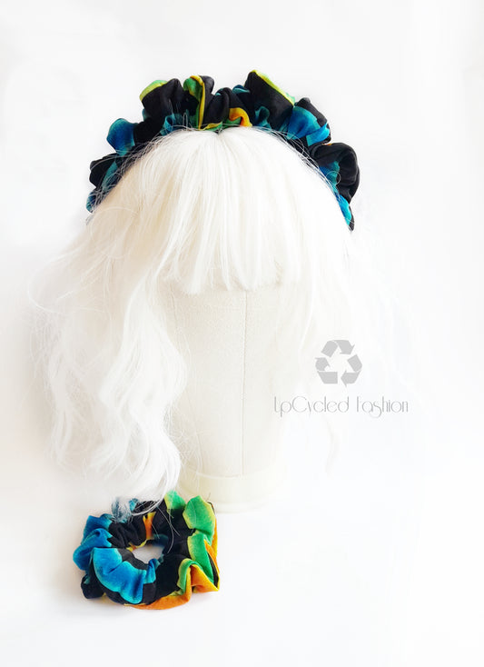 Strappy Scrunchie Set, Eco-Friendly Scrunchie Headband, 2-Piece Scrunchie Set – Sustainable, Plastic-Free Hair Accessories