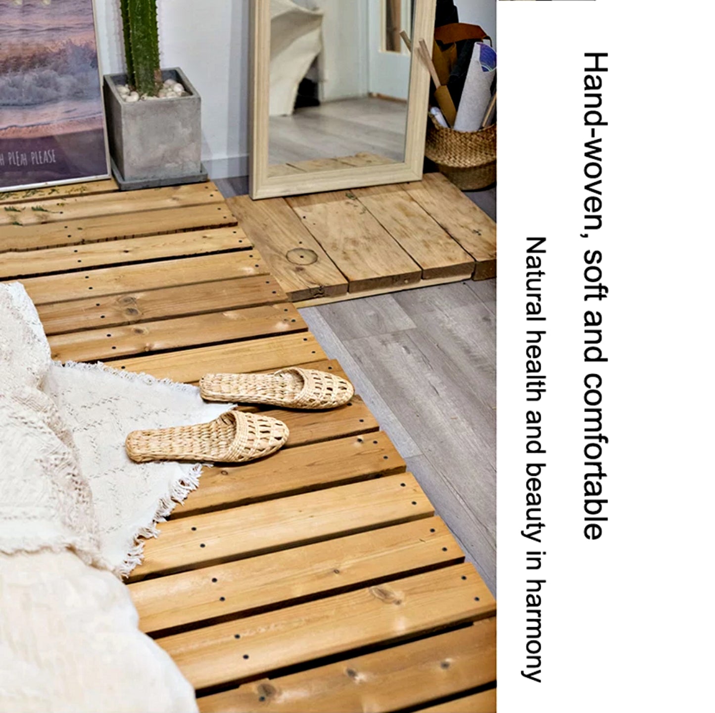 Eco-Friendly Spa Straw Slippers — Natural, Breathable & Comfortably Lightweight