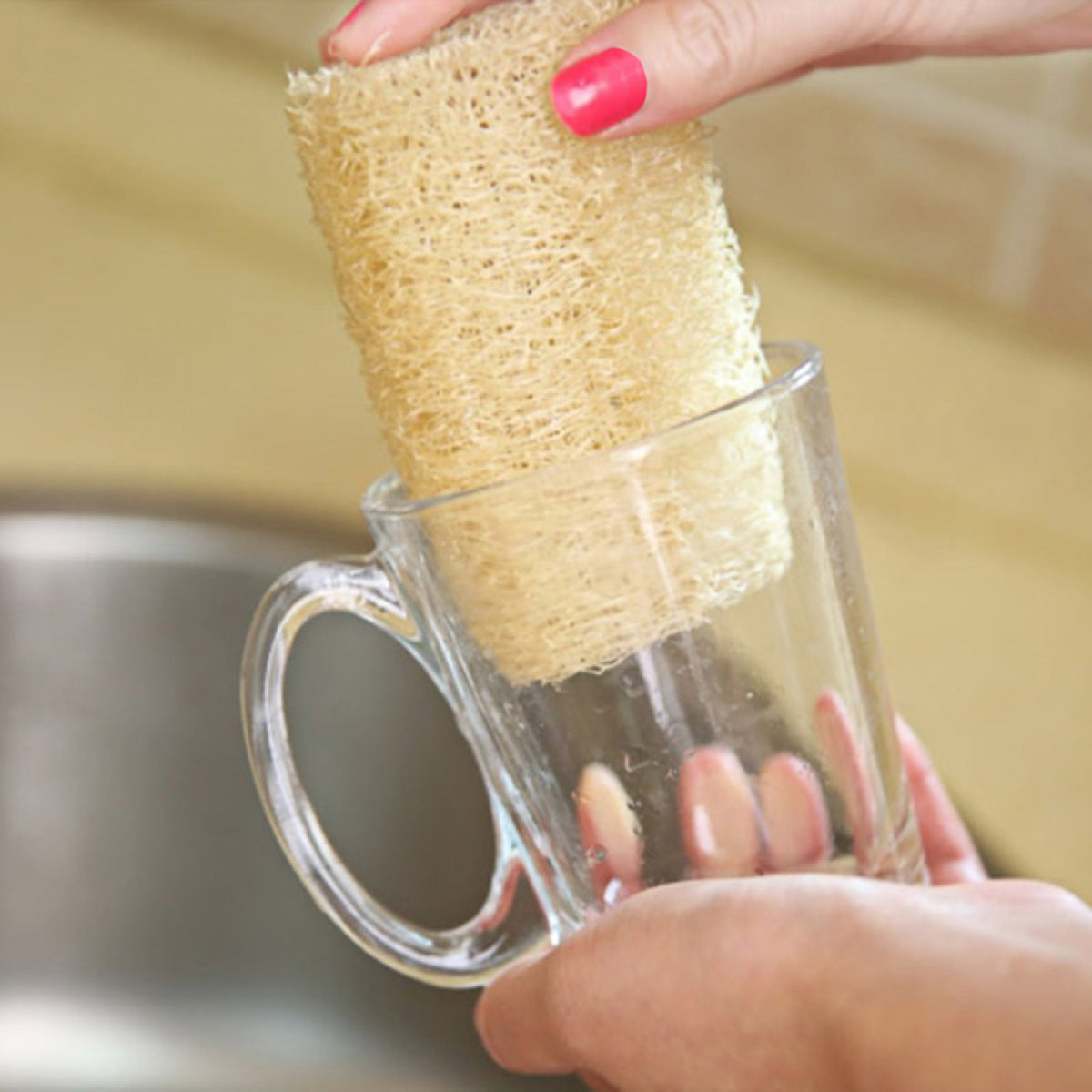 Natural Loofah Sponge  – Eco-Friendly Multi-Purpose Cleaning & Body Scrub Sponges