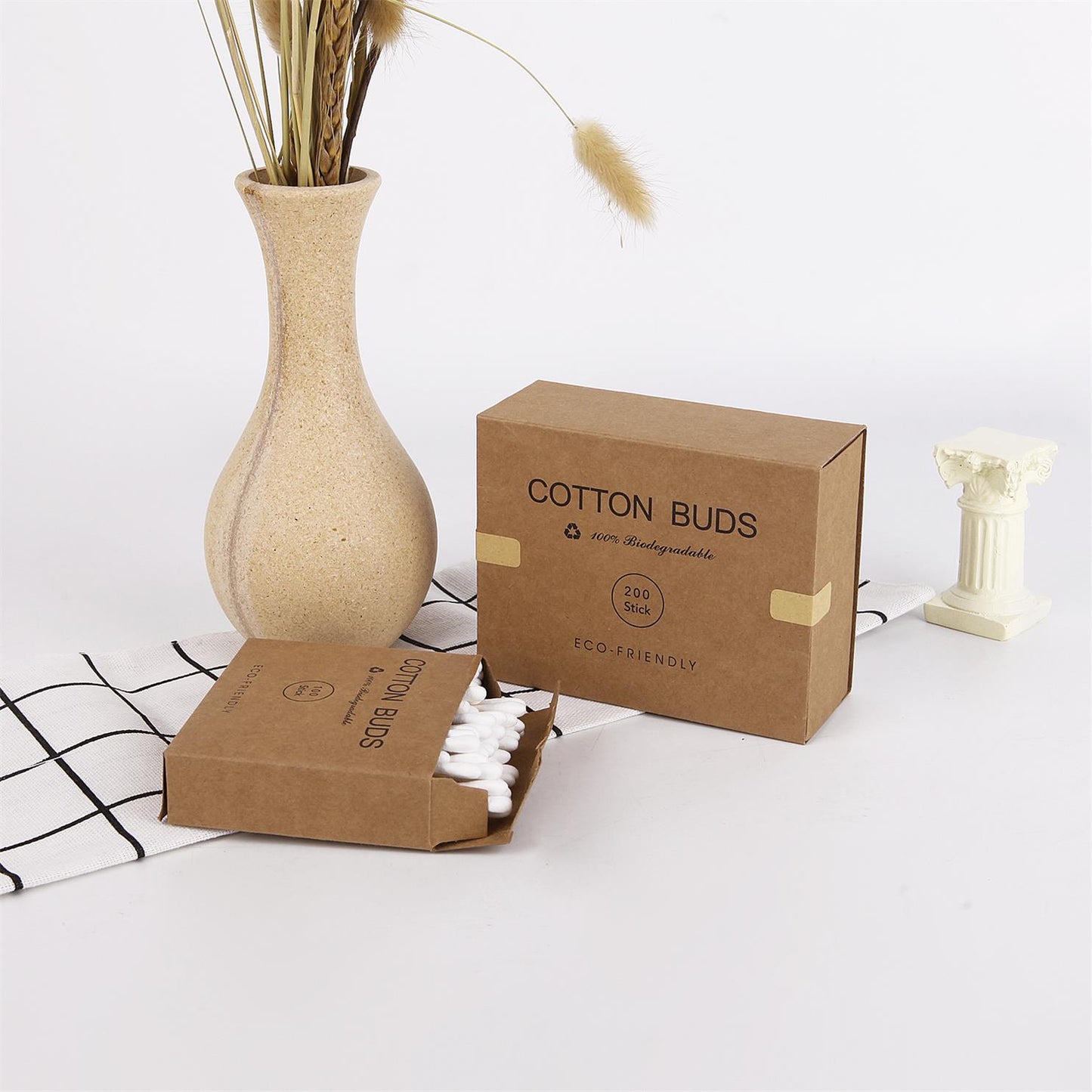 Bamboo Ear Buds – Eco-Friendly, Biodegradable &amp; Plastic-Free Cotton Swabs