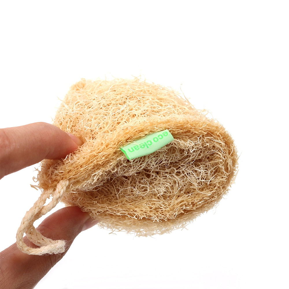 Natural Loofah Sponge Set (3 Pack) – Eco-Friendly Multi-Purpose Cleaning & Body Scrub Sponges