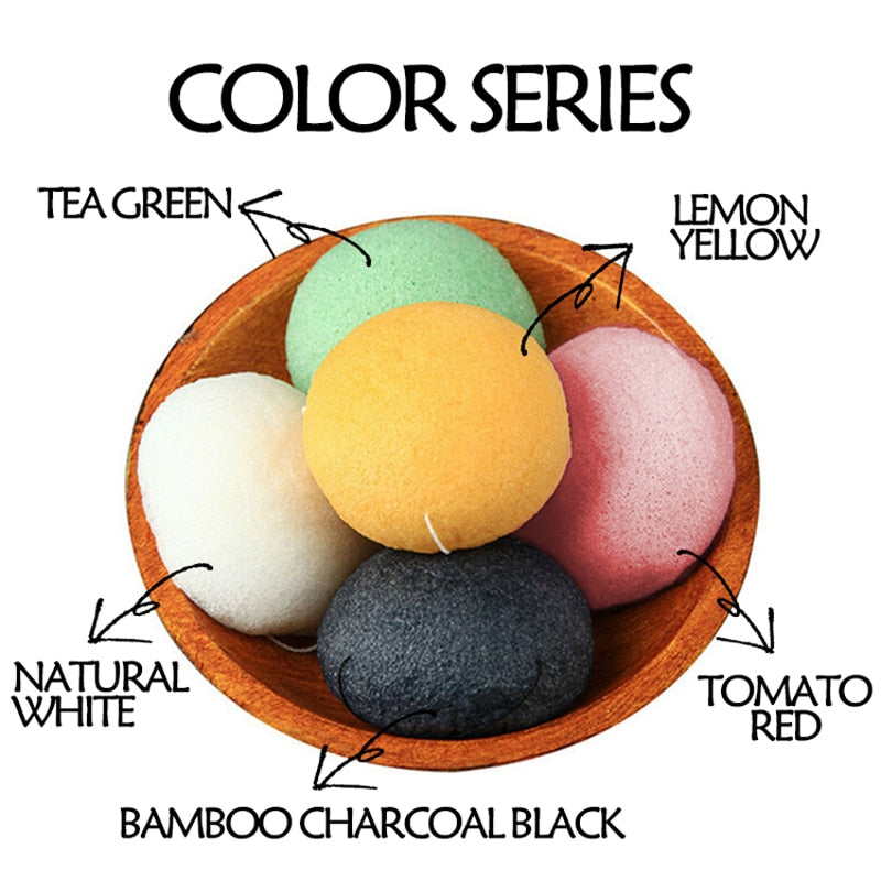 All-Natural Konjac 6 Sponges Set – Gentle, Eco-Friendly Facial & Body Cleanser for Sensitive Skin