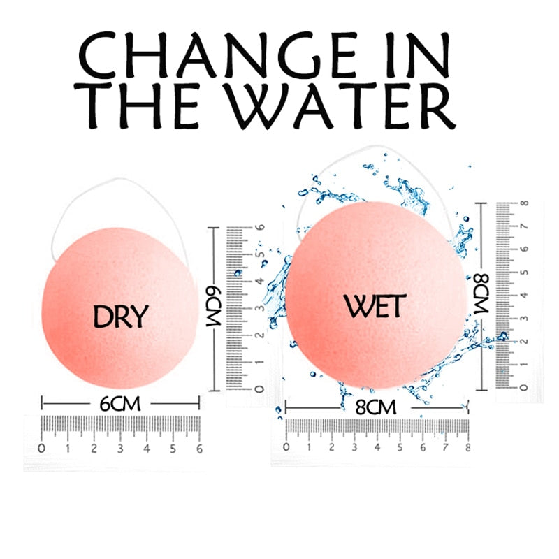 All-Natural Konjac 6 Sponges Set – Gentle, Eco-Friendly Facial & Body Cleanser for Sensitive Skin