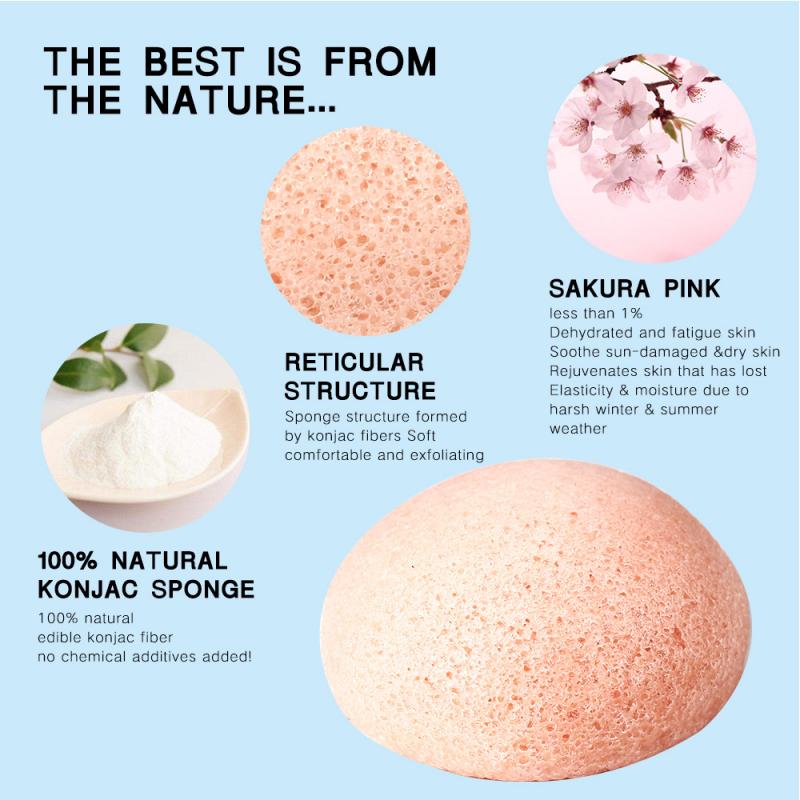 All-Natural Konjac 6 Sponges Set – Gentle, Eco-Friendly Facial & Body Cleanser for Sensitive Skin