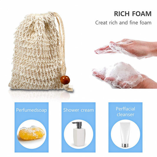 Natural Loofah Soap Holder & Scrubber (Set of 3)– Eco-Friendly Loofah Sponge for Kitchen & Bathroom Cleaning