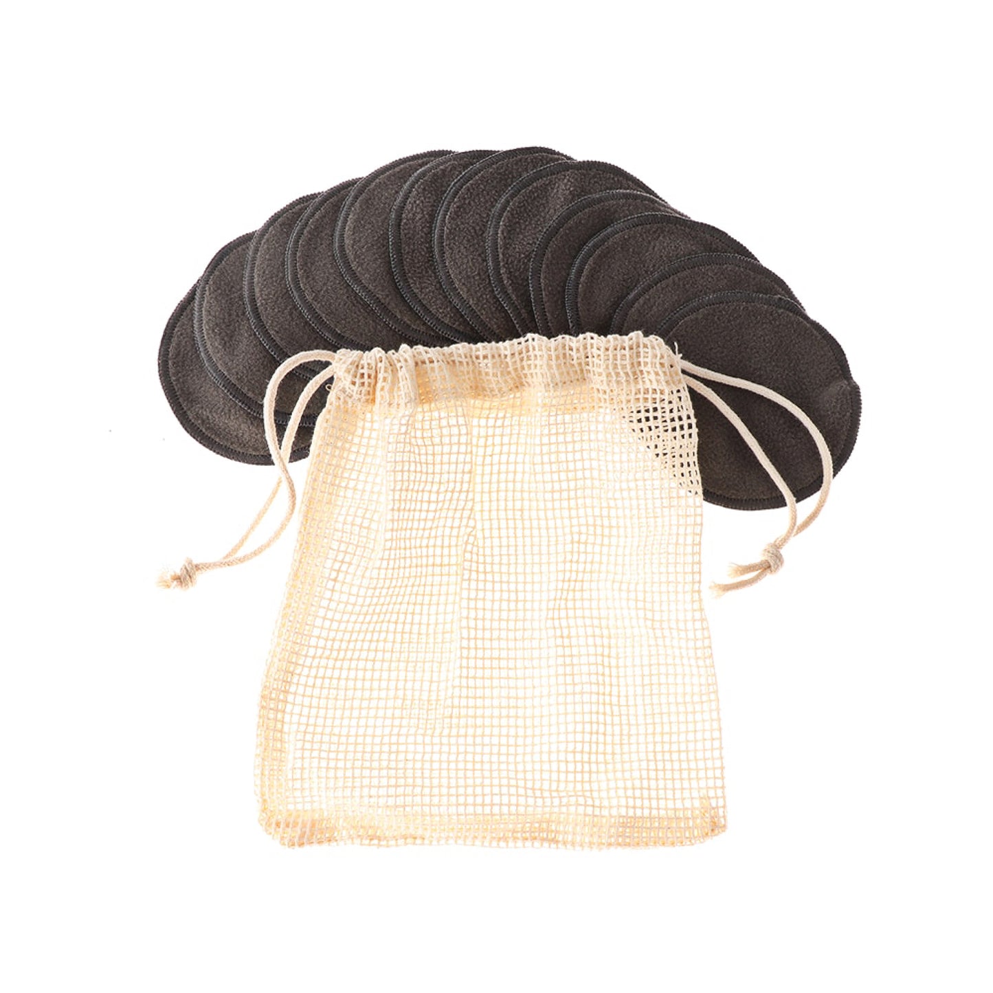Reusable Makeup Removal Pads – 12-Piece Dark Grey Set | Eco-Friendly &amp; Washable