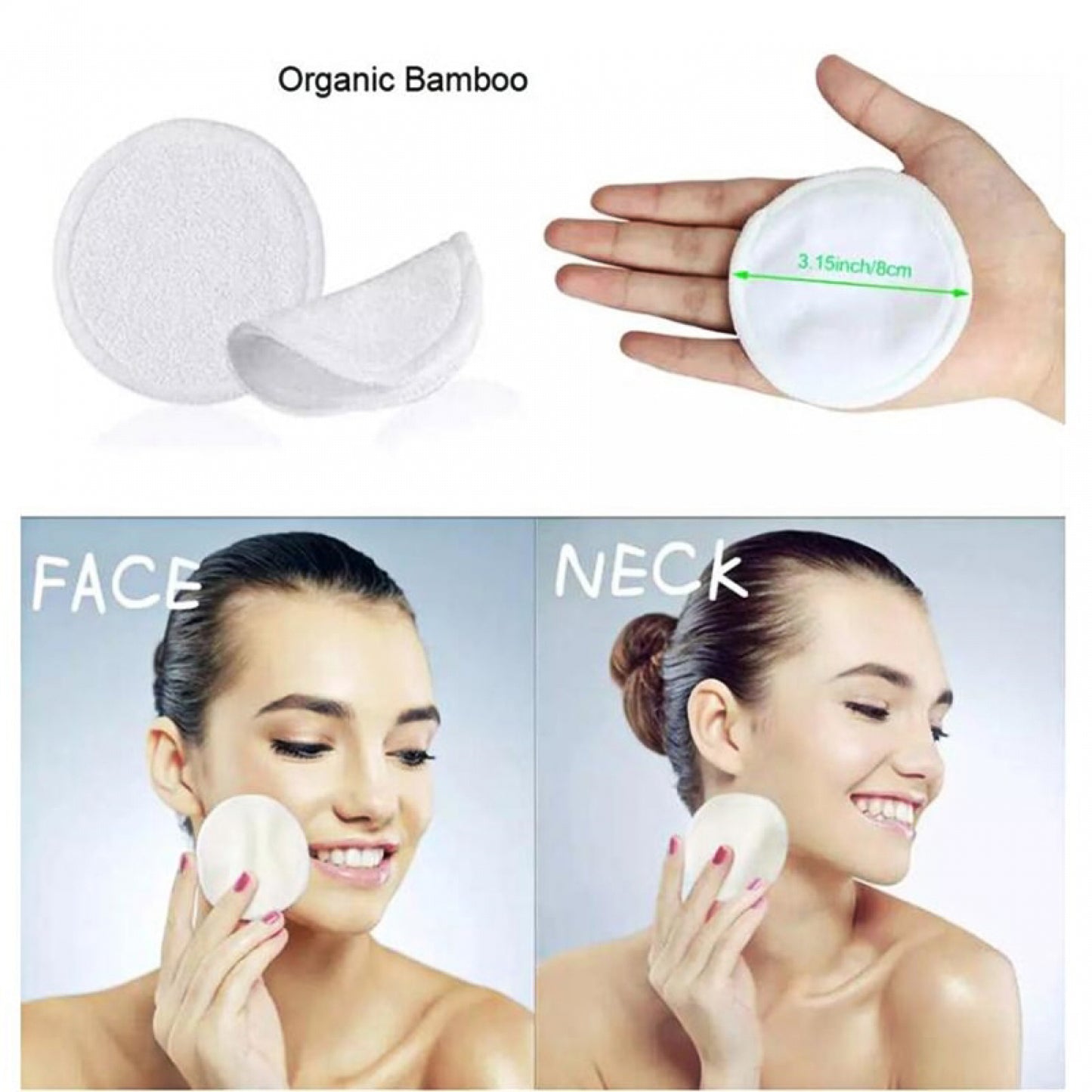 Reusable Cotton Makeup Removal Pads – 12-Piece Set | Soft, Washable Eco-Friendly makeup remover pads