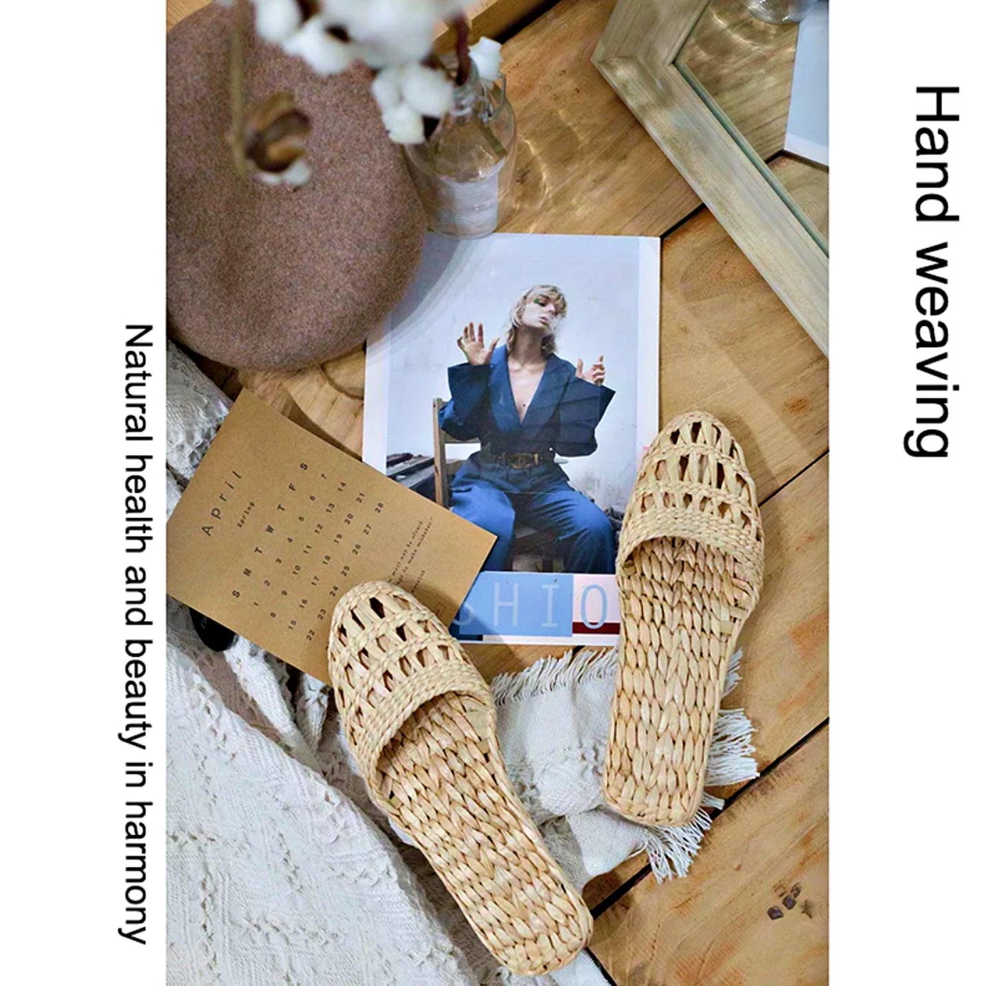 Eco-Friendly Spa Straw Slippers — Natural, Breathable & Comfortably Lightweight