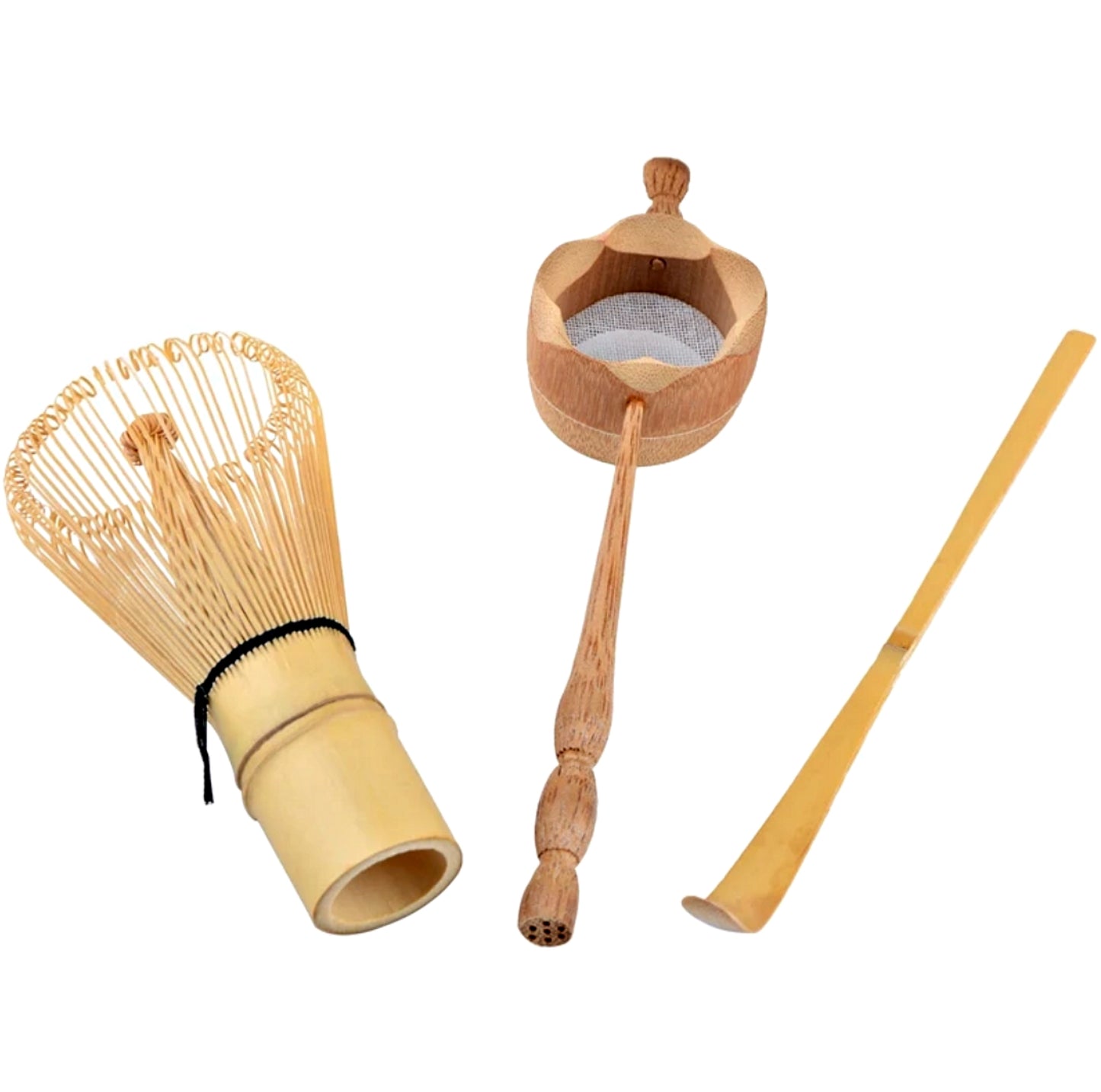 Premium Bamboo Matcha Tea Set – Whisk, Scoop & Strainer | Eco-Friendly Gift Set