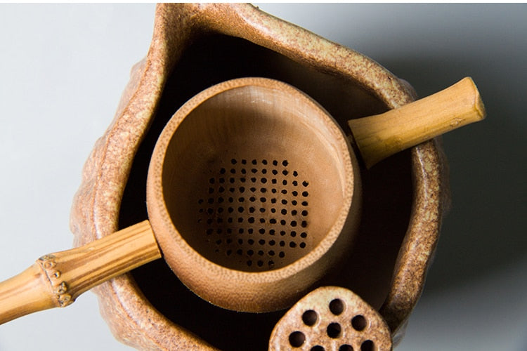 Traditional Asian Bamboo Tea Strainer – Eco-Friendly Loose Leaf Tea Filter